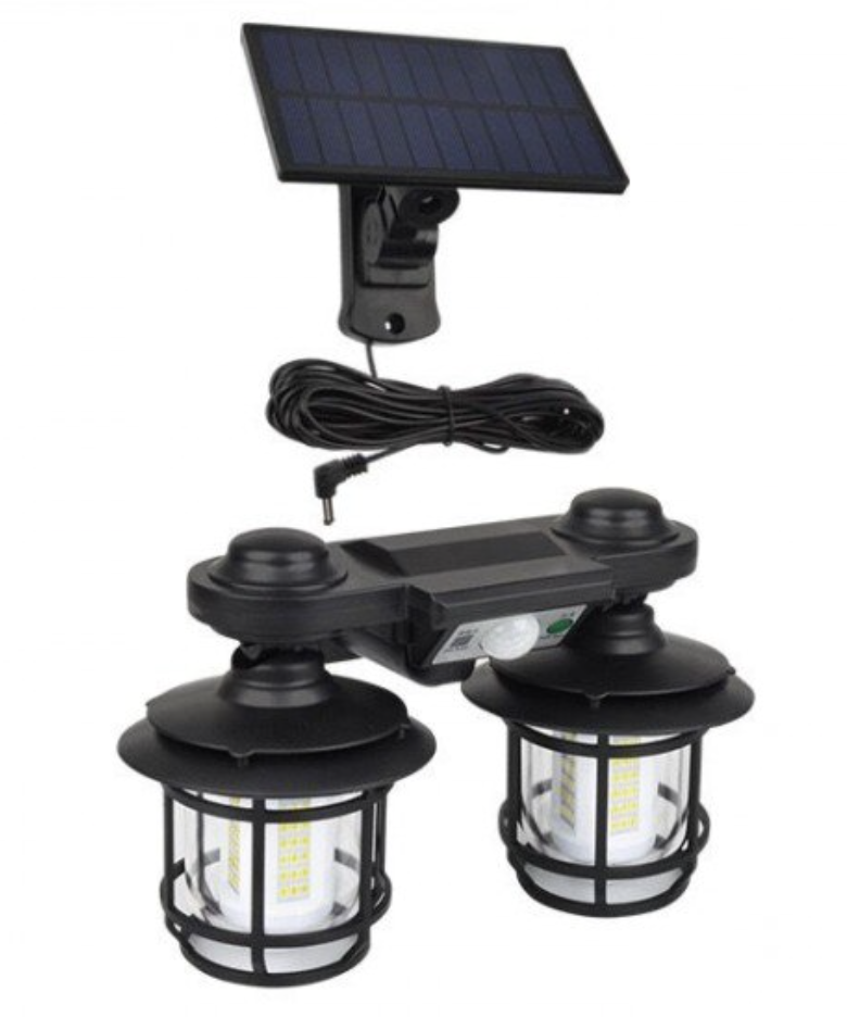 Lampa solara dubla cu senzor solar si telecomanda 20w 500 lumeni trei moduri de functionare